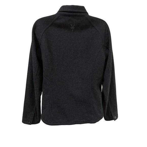 Ibex Womens Black Wool Zip-Up Jacket M - Picture 8 of 8